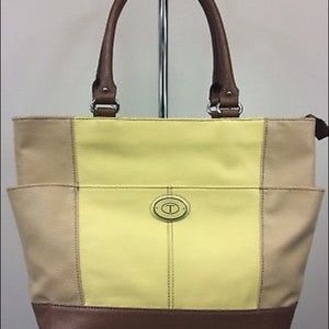 Tignanello genuine leather tote large
